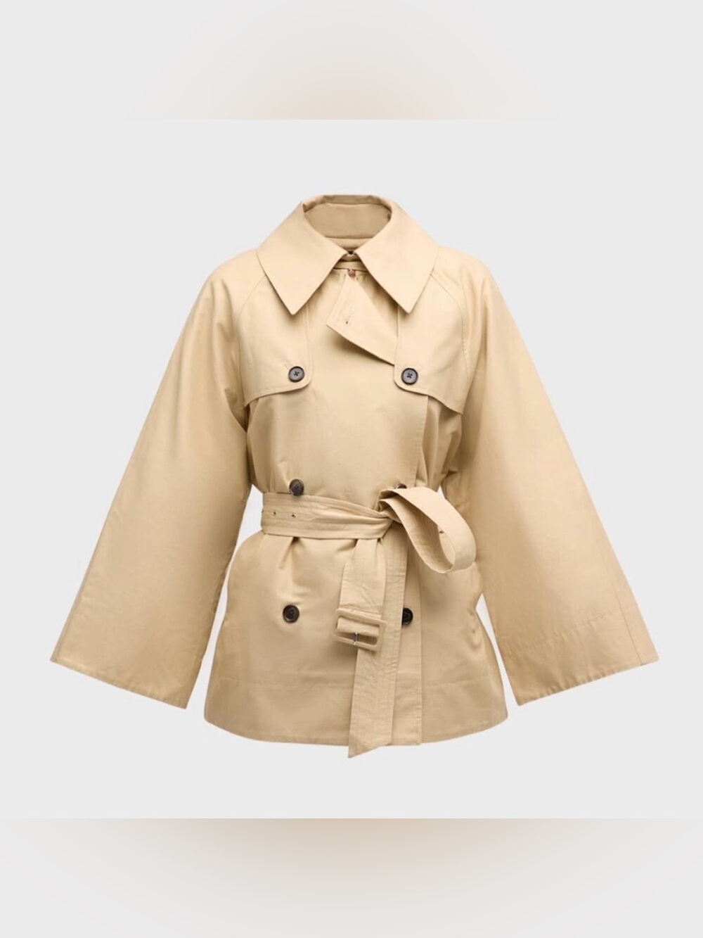 Rails Lucien Khaki Belted Linen Cotton Trench Coat Jacket Size S